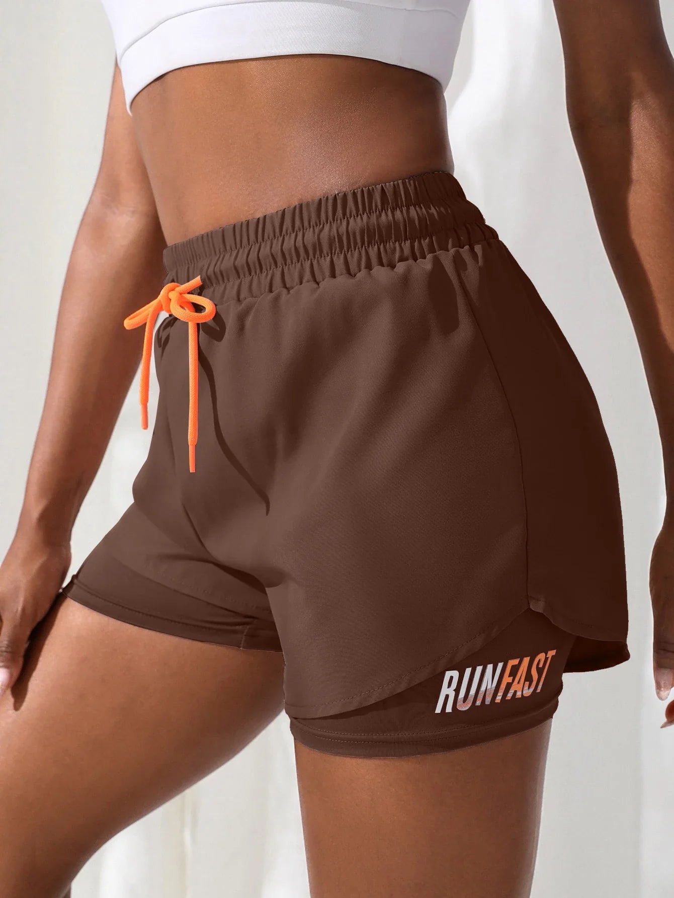 Shorts Feminino Cintura Alta Fitness 2 em 1 – Conforto e Estilo para Treino e Corrida