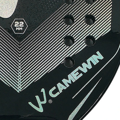 Raquete de Beach Tennis Camewin 3K Carbono Full | Superfície Áspera para Mais Efeito, Controle e Potência