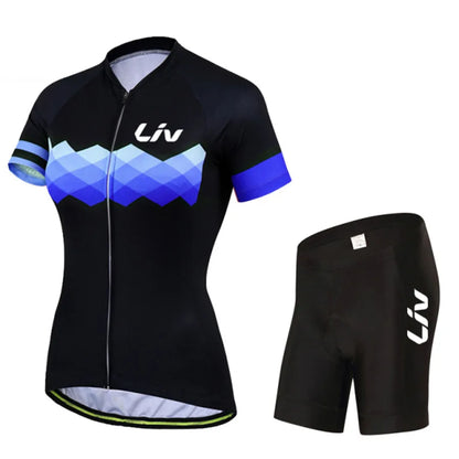 Conjunto Feminino de Ciclismo LIV  | Camisa e Bermuda MTB para Bike, Speed e Mountain Bike