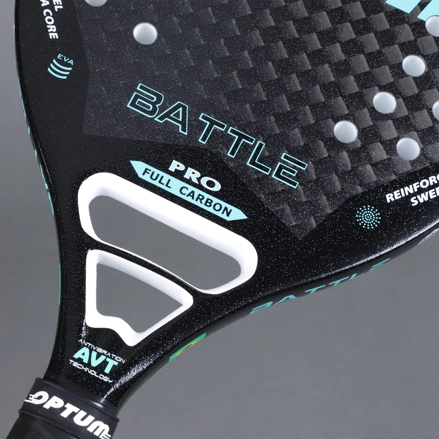 Raquete de Beach Tennis  12K Carbono | Superfície Áspera, Alta Performance e Capa Protetora Inclusa