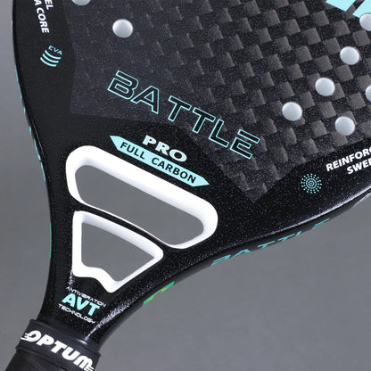 Raquete de Beach Tennis  12K Carbono | Superfície Áspera, Alta Performance e Capa Protetora Inclusa