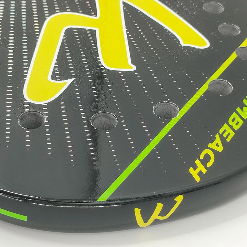 Raquete de Beach Tennis Camewin 3K Carbono Full | Superfície Áspera para Mais Efeito, Controle e Potência