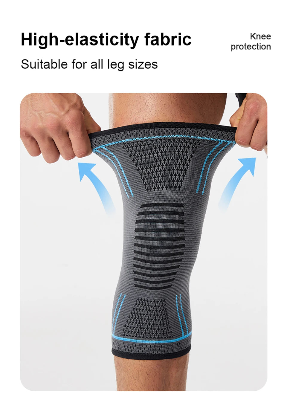 Joelheira Esportiva de Compressão Alta Elasticidade | Proteção, Absorção de Impacto e Suporte para Treinos e Esportes
