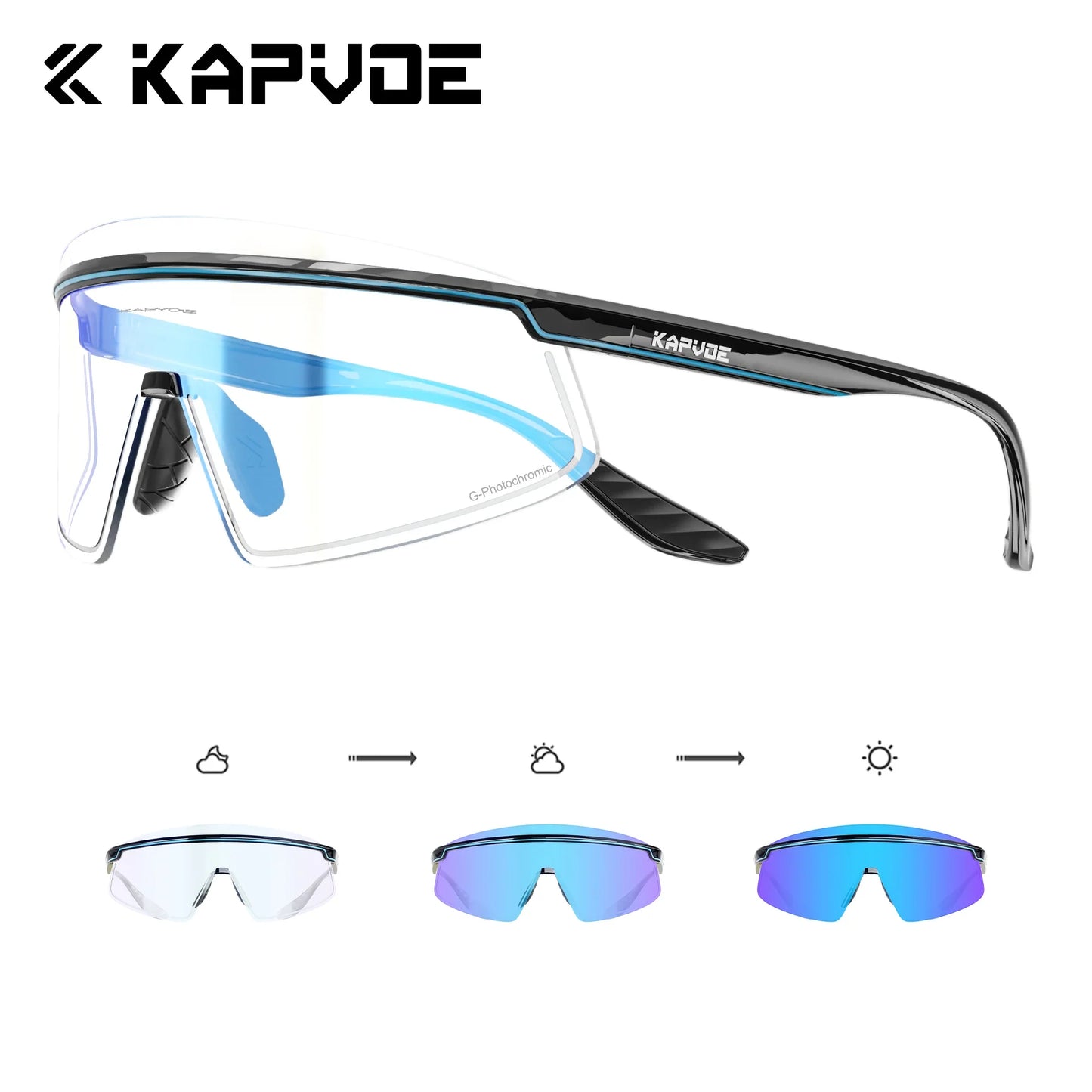 Óculos Esportivo KAPVOE UV400 para Corrida, Ciclismo e Esportes