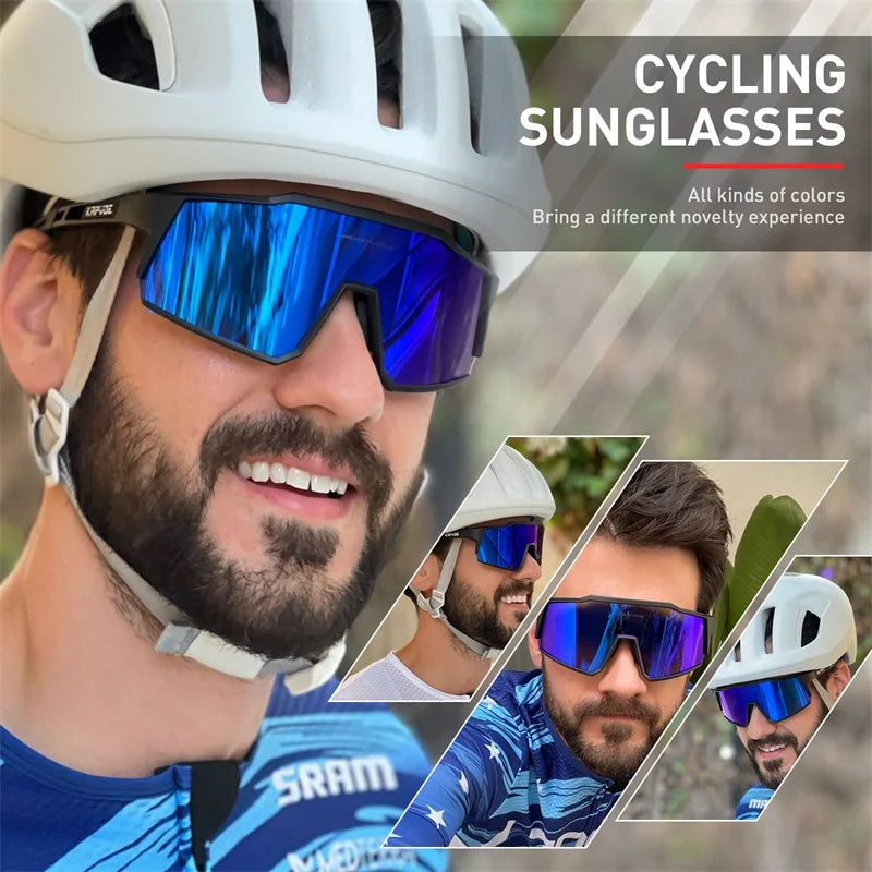 Óculos de Ciclismo Kapvoe Polarizados UV400 – Leves e Ideais para MTB e Estrada