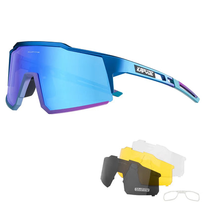 Óculos de Ciclismo Kapvoe Polarizados UV400 – Leves e Ideais para MTB e Estrada