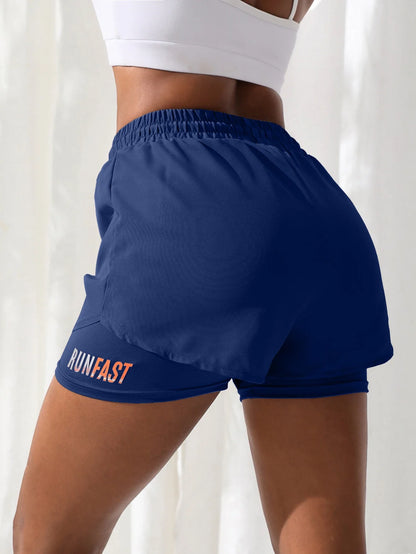 Shorts Feminino Cintura Alta Fitness 2 em 1 – Conforto e Estilo para Treino e Corrida