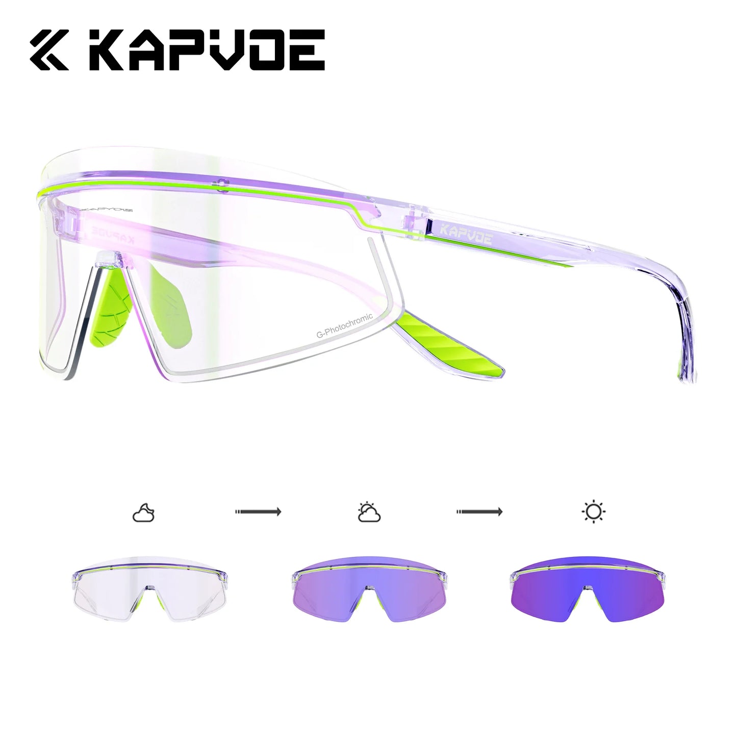 Óculos Esportivo KAPVOE UV400 para Corrida, Ciclismo e Esportes