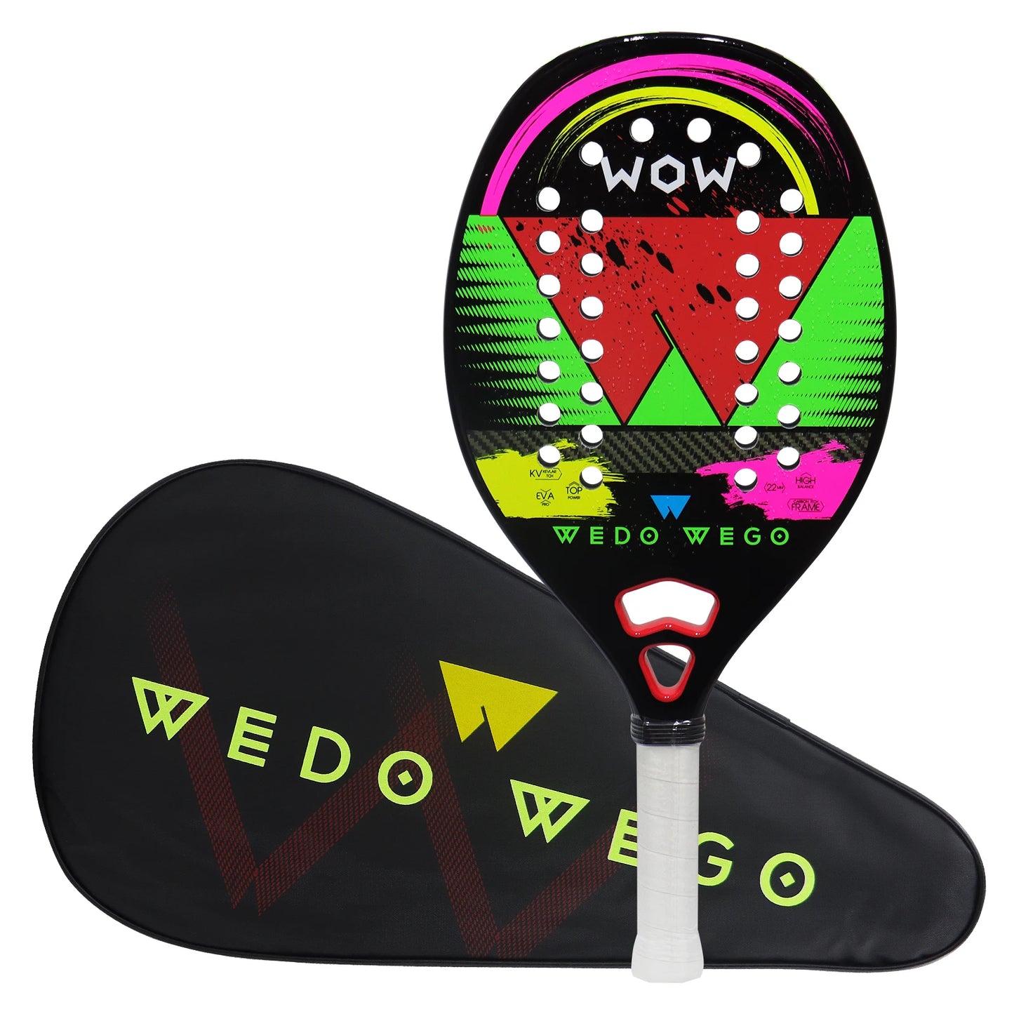 Raquete de Beach Tennis Carbono FC, 3K, 12K, 18K Máximo Controle