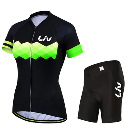 Conjunto Feminino de Ciclismo LIV  | Camisa e Bermuda MTB para Bike, Speed e Mountain Bike