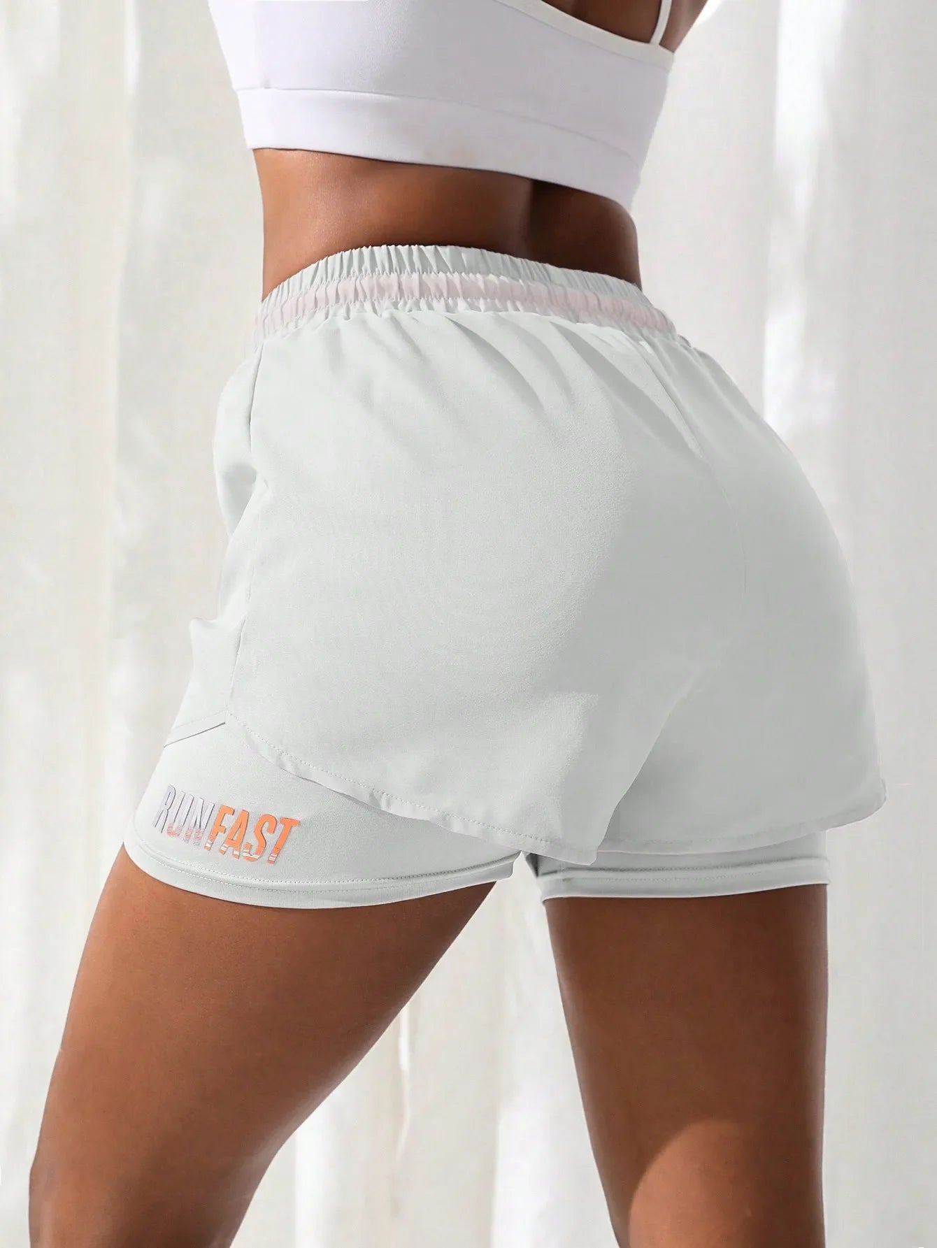 Shorts Feminino Cintura Alta Fitness 2 em 1 – Conforto e Estilo para Treino e Corrida