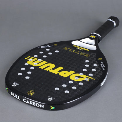 Raquete de Beach Tennis  12K Carbono | Superfície Áspera, Alta Performance e Capa Protetora Inclusa