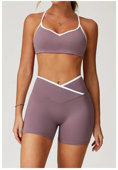 Conjunto Fitness Feminino 2 Peças Flare | Top e Calça Cintura Alta