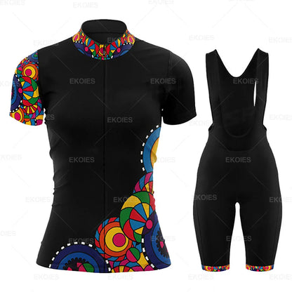 Conjunto Feminino de Ciclismo RAUDAX Verão – Camisa + Bretelle