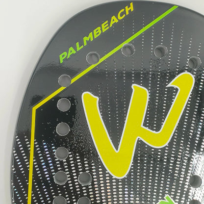 Raquete de Beach Tennis Camewin 3K Carbono Full | Superfície Áspera para Mais Efeito, Controle e Potência