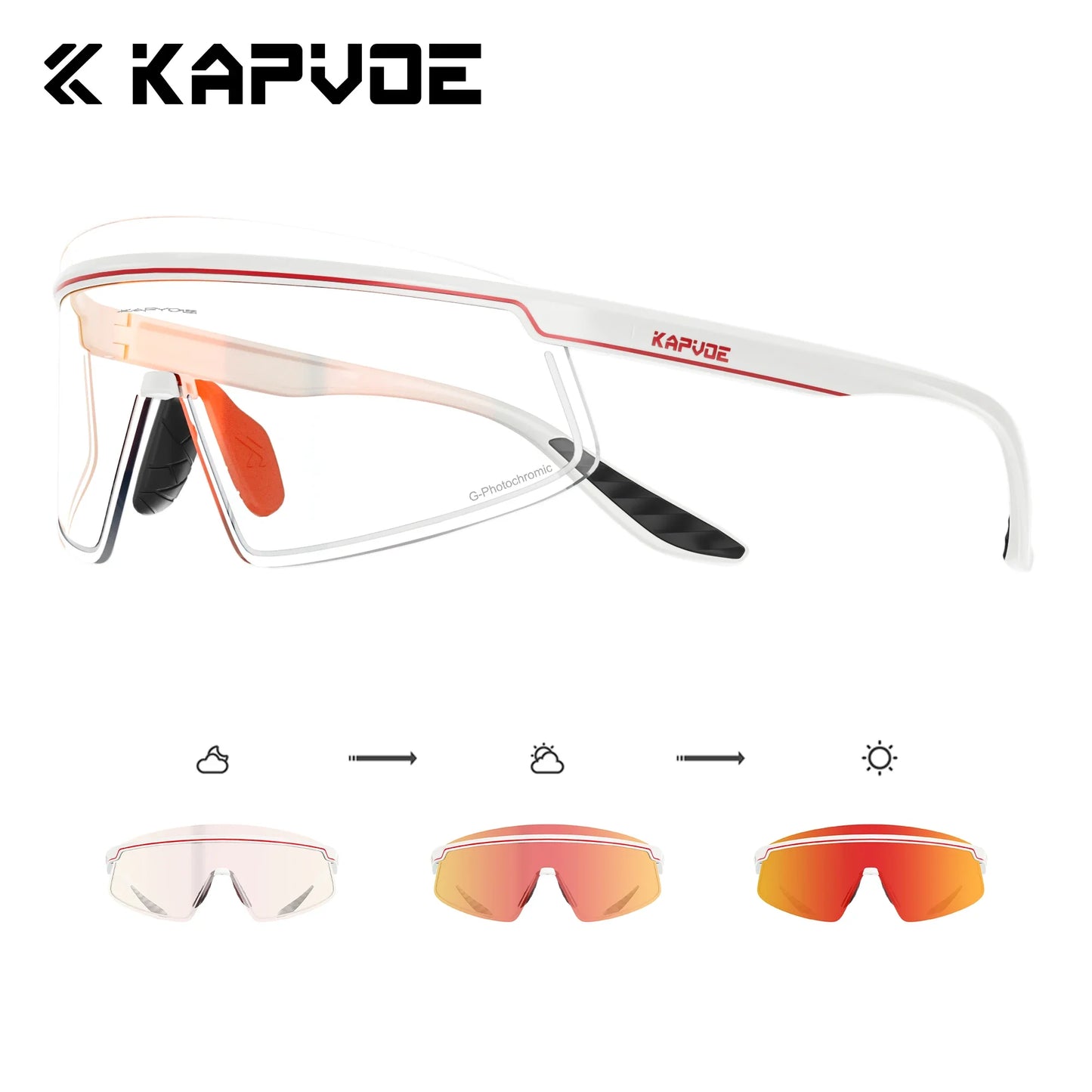 Óculos Esportivo KAPVOE UV400 para Corrida, Ciclismo e Esportes