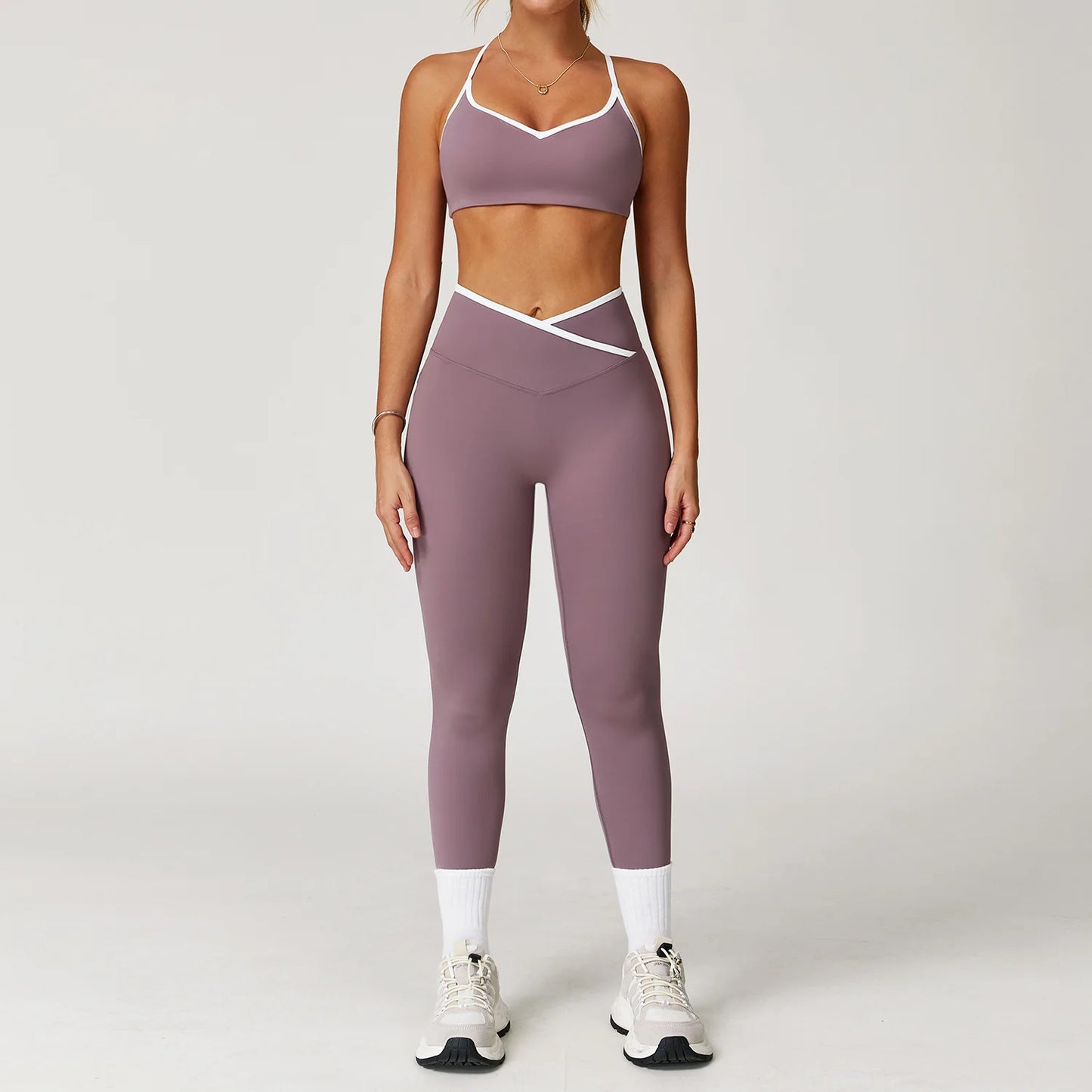 Conjunto Fitness Feminino 2 Peças Flare | Top e Calça Cintura Alta