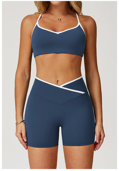 Conjunto Fitness Feminino 2 Peças Flare | Top e Calça Cintura Alta