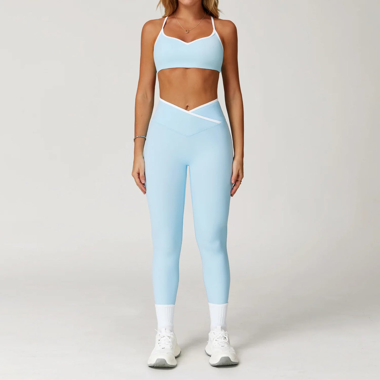 Conjunto Fitness Feminino 2 Peças Flare | Top e Calça Cintura Alta