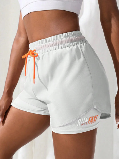 Shorts Feminino Cintura Alta Fitness 2 em 1 – Conforto e Estilo para Treino e Corrida