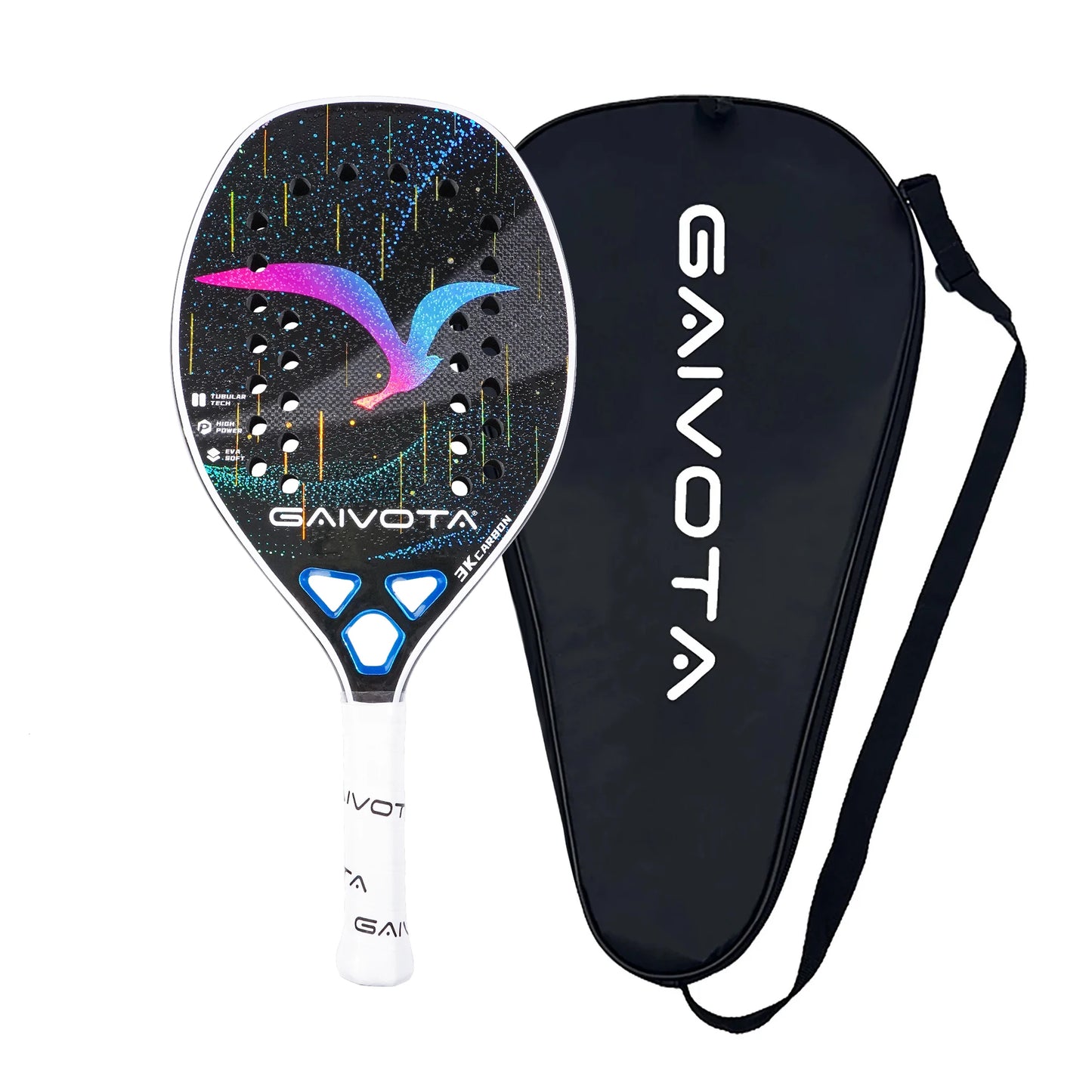 Raquete de Beach Tennis 3K Carbono + Mochila | Potência, Controle e Alta Performance em Quadra