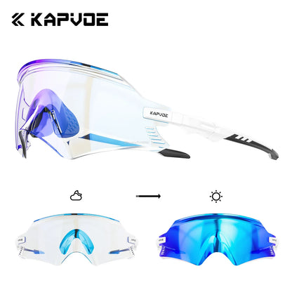 Óculos de Ciclismo KPV Fotocromático UV400 para Bike, Corrida