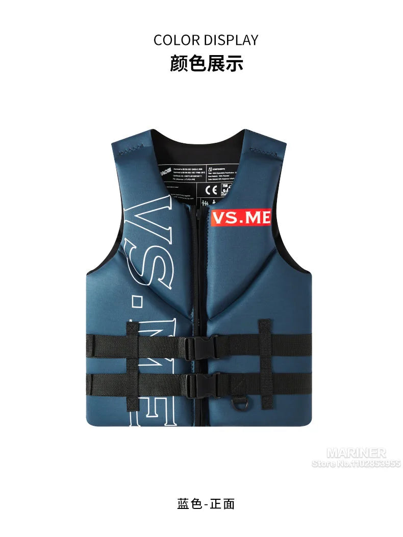 Colete Salva-Vidas Adulto para Caiaque, Jet Ski, Barco, Pesca, Wakeboard e Esportes Aquáticos
