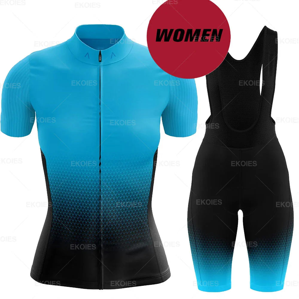 Conjunto Feminino de Ciclismo RAUDAX Verão – Camisa + Bretelle