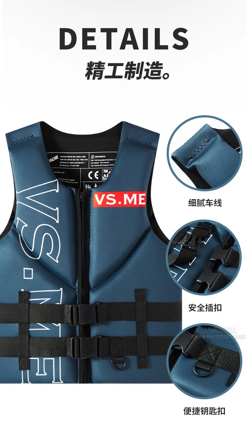 Colete Salva-Vidas Adulto para Caiaque, Jet Ski, Barco, Pesca, Wakeboard e Esportes Aquáticos