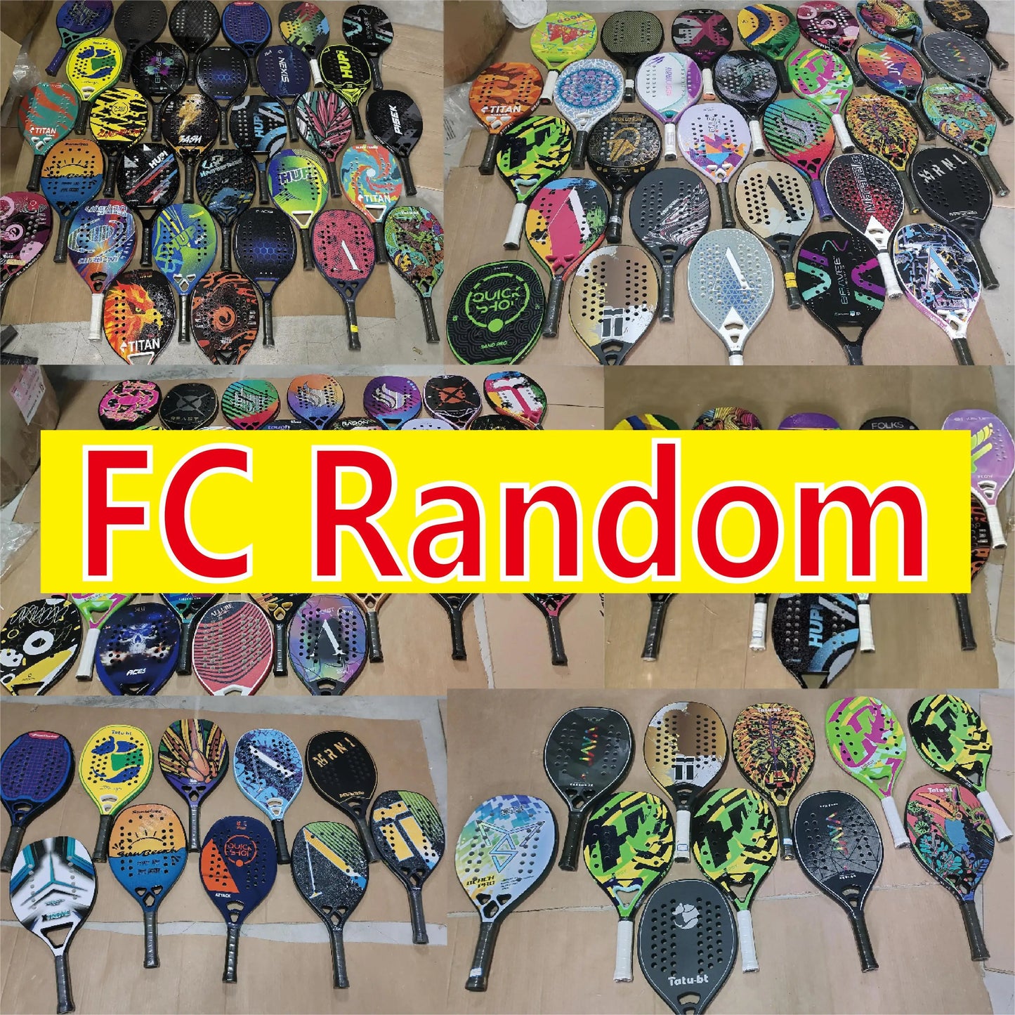 Raquete de Beach Tennis Carbono FC, 3K, 12K, 18K Máximo Controle