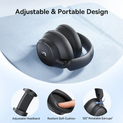 Fones sem fio com cancelamento de ruído híbrido adaptativo
