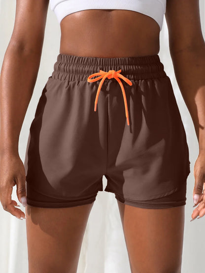Shorts Feminino Cintura Alta Fitness 2 em 1 – Conforto e Estilo para Treino e Corrida