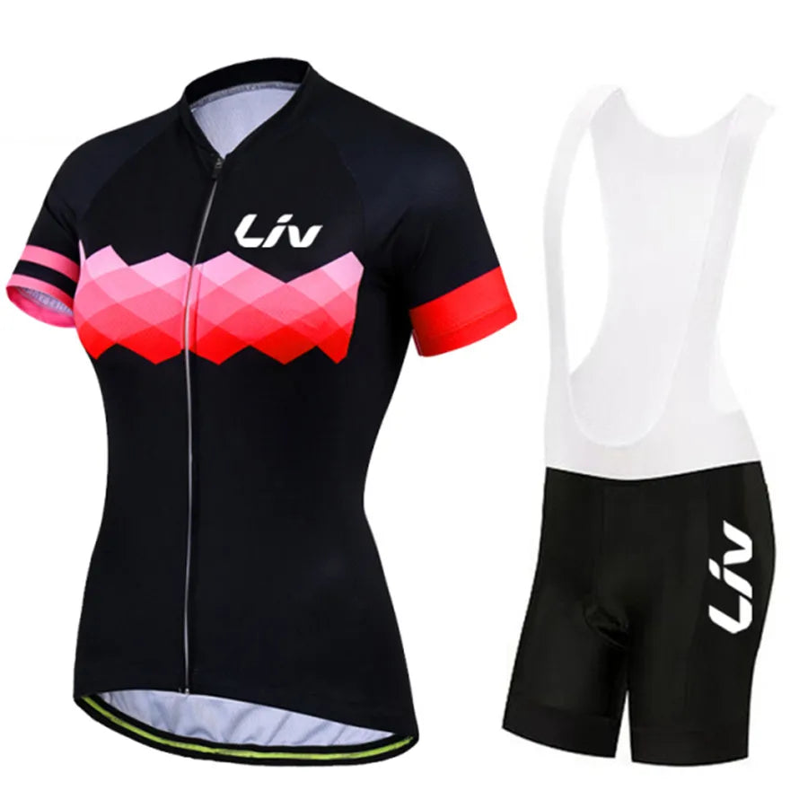 Conjunto Feminino de Ciclismo LIV  | Camisa e Bermuda MTB para Bike, Speed e Mountain Bike