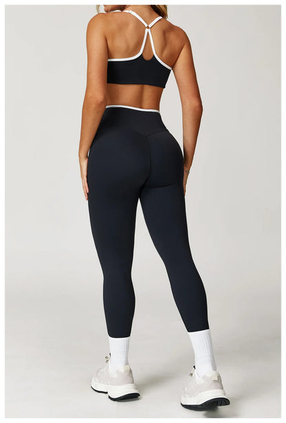 Conjunto Fitness Feminino 2 Peças Flare | Top e Calça Cintura Alta