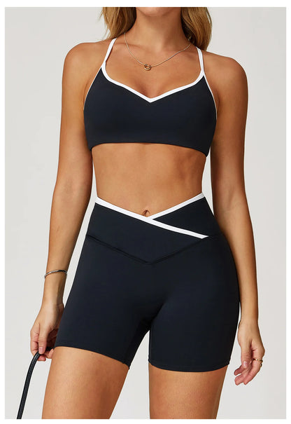 Conjunto Fitness Feminino 2 Peças Flare | Top e Calça Cintura Alta