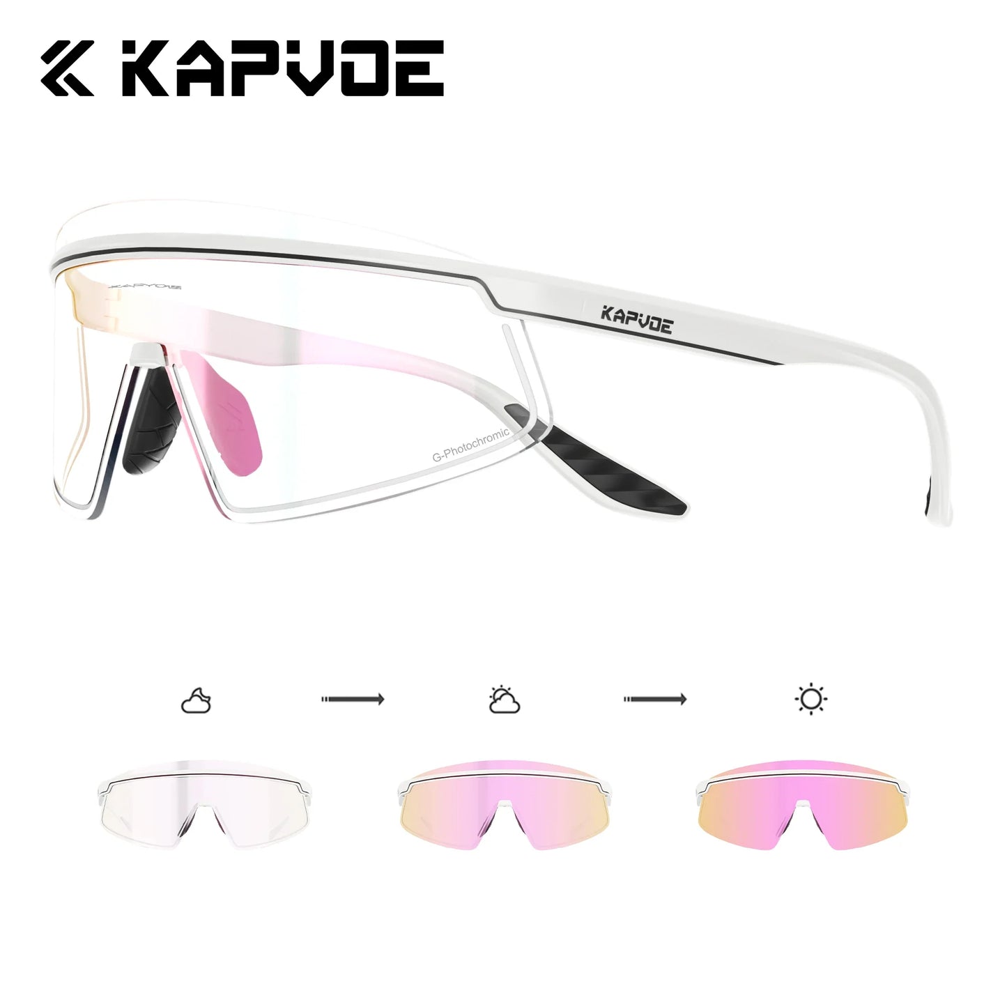 Óculos Esportivo KAPVOE UV400 para Corrida, Ciclismo e Esportes