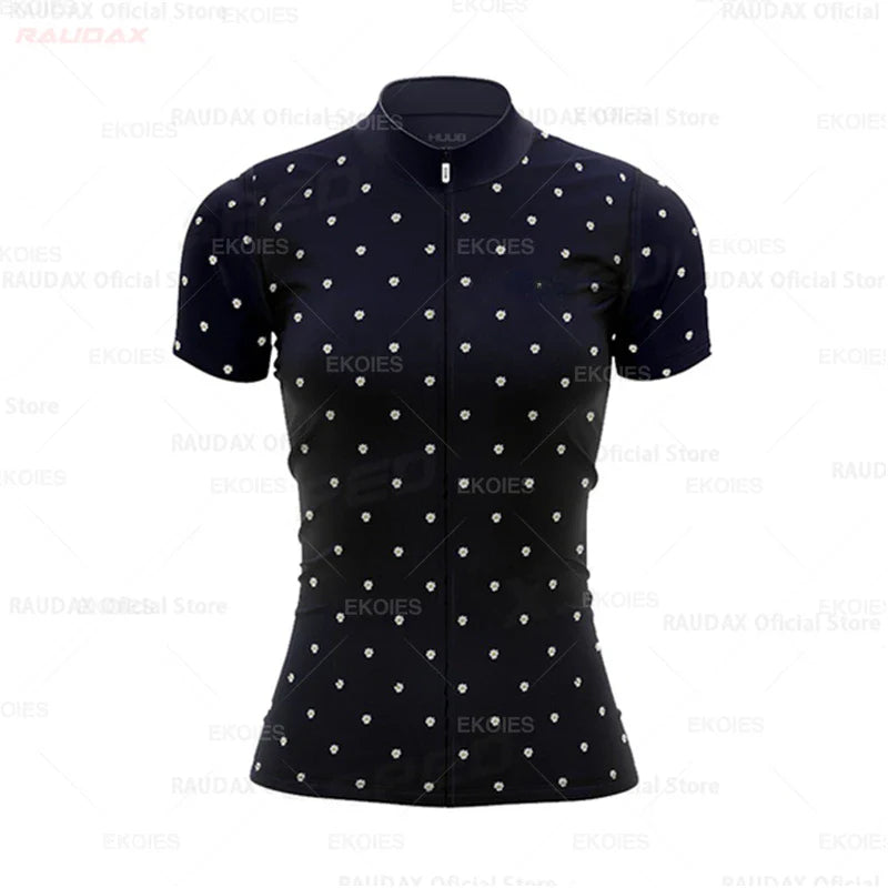 Conjunto Feminino de Ciclismo RAUDAX Verão – Camisa + Bretelle