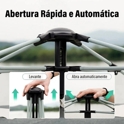 Barraca Automática Portátil para 4 Pessoas | Camping, Trilha e Proteção com Cobertura Impermeável