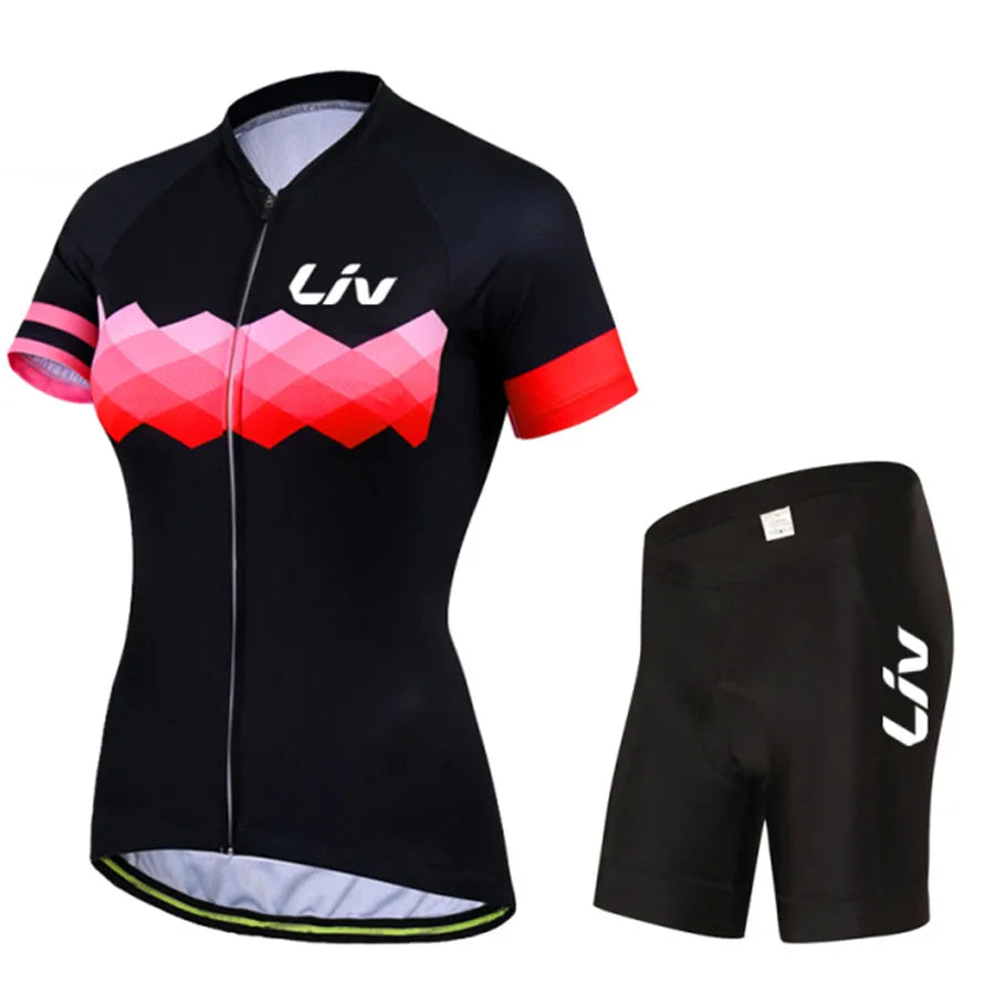 Conjunto Feminino de Ciclismo LIV  | Camisa e Bermuda MTB para Bike, Speed e Mountain Bike