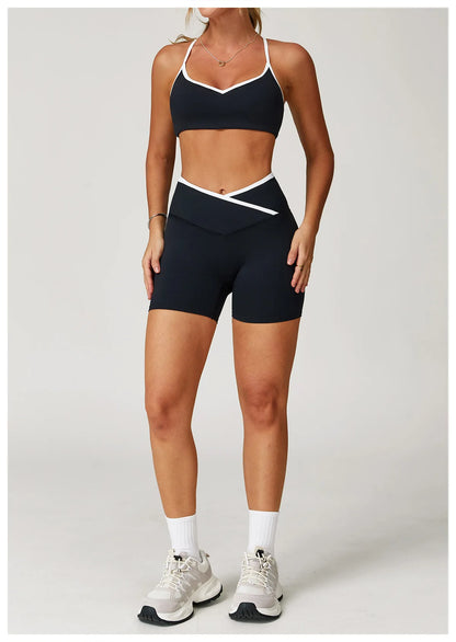 Conjunto Fitness Feminino 2 Peças Flare | Top e Calça Cintura Alta