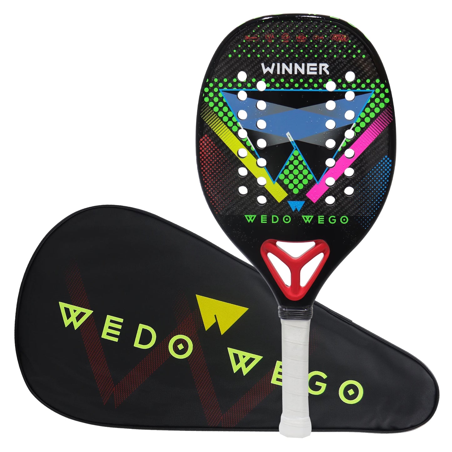 Raquete de Beach Tennis Carbono FC, 3K, 12K, 18K Máximo Controle