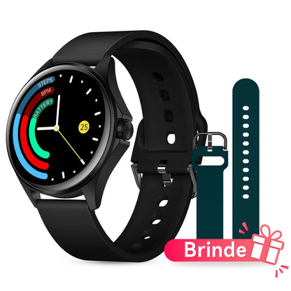 Relógio Feminino AMOLED 1,32", 150+ Modos Esportivos, Saúde e Android/iOS